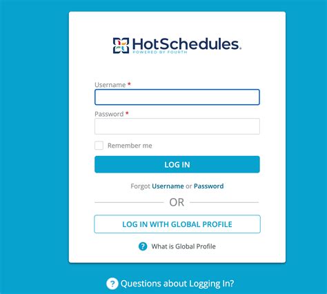 hotschedules login|hotschedules team login.